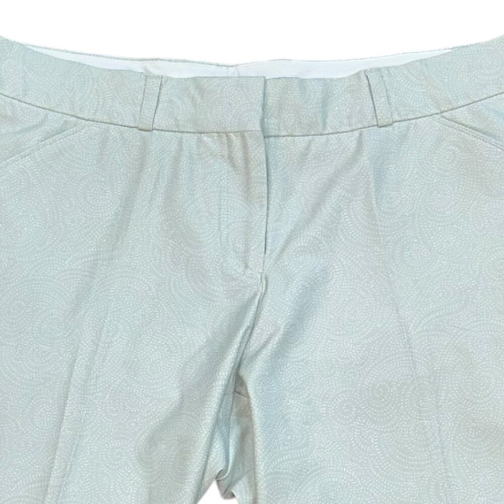 Women Peter Millar Wicking Performance Stretch Golf Shorts Paisley Mint Green 6 - Picture 2 of 8